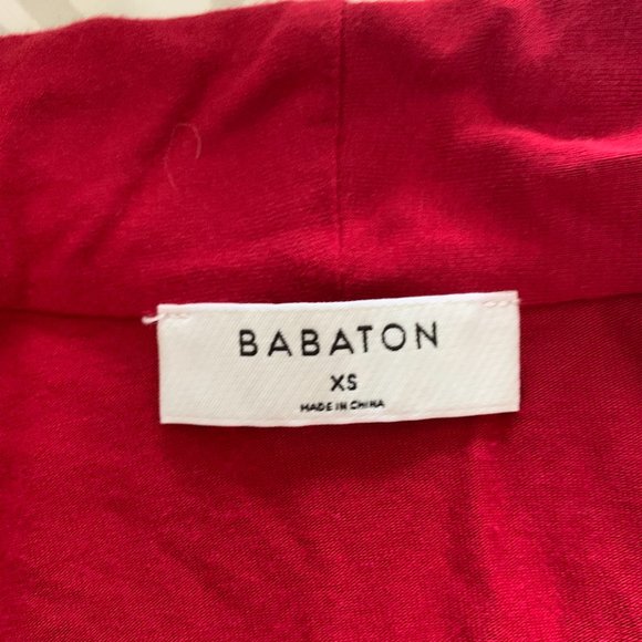 Aritzia Babaton Mehmet Red Wrap Blouse In XS - Picture 6 of 7